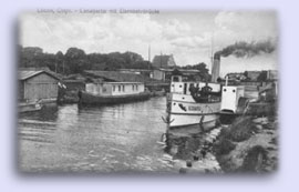 Żegluga na Kanale Łuczańskim, przedwojenna pocztówka