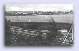 Magistrala Ostpreußische Südbahn pod Giżyckiem, przedwojenna pocztówka