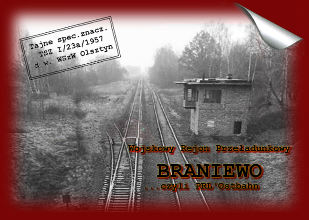 WRP Braniewo. Po lewej tory normalne i dawna stacja Pierzchay, po prawej nastawnia i tor szeroki do Bogaczewa (obecnie do Kurowa Braniewskiego). 1998 r.