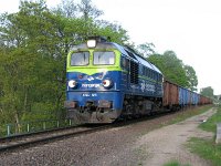 08.05.2010, Stare Juchy godz. 18:25. ST44-1211 z pociągiem Ełk Towarowy - Kwidzyn zbliża się do stacji