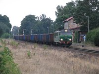 24.07.2010, godz. 17:49, stacja Stare Juchy. SU46-010 z pociagiem Ełk Towarowy - Terespol Pomorski