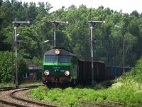 21.07.2011, stacja Stare Juchy, godz. 13:47. SU46-010 z pociągiem Terespol Pomorski - Sokółka