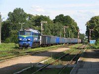 13.08.2011, stacja Stare Juchy, godz. 15:44. ST44-1081 z pociągiem Suwałki - Terespol Pomorski