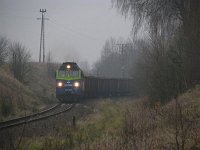11.11.2010, przed stacją Stare Juchy, godz.11:06 ST44-1209 i SM42-694 z pociągiem Sokółka - Koło.