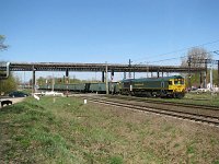 25.04.2009, Ełk Towarowy. Lokomotywa Class 66 nr 66006 firmy Freightliner PL z pociągiem 515488 Bydgoszcz Wsch. - Las Suwalski wjeżdża na stację od strony Korsz