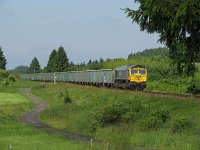 26.06.2010, godz. 10:19. Class66 010 z pociągiem TPJS 315028 relacji Gorzów Wielkopolski - Las Suwalski zbliża się do Ełku (w pobliżu miejscowości Siedliska)