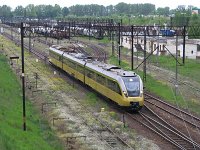 17.05.2009, godzina 18:14 stacja Ełk Towarowy. EN61-001 wraca po krótkim postoju w Ełku jako pociąg specjalny Ełk - Grajewo - Białystok