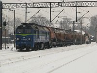 19.02.2010, stacja Ełk. ST44-1225 z maszyną odśnieżną PSE-53 z Iławy podczas trzeciego i ostatniego dnia pobytu w Ełku i okolicach 