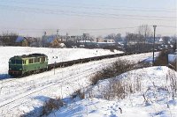 10.02.2005, Ełk, wyjazd z miasta. SU46 z poc. TNGSc 170063 Trakiszki - Rzepin