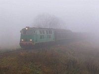 17.11.2006, przed Ełkiem, SU45-244 z pociągiem TLJSc 77770 Suwałki - Ełk