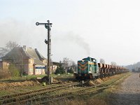 13.11.2008, Wydminy. SM42-1148 ze składem czeka na krzyżowanie z pociągiem pospiesznym MPPSr 51115 