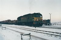 22.12.1995, stacja Stare Juchy, ST44-495 z pociągiem Zajączkowo Tczewskie - Białystok moje pierwsze zdjęcie pociągu towarowego :-)