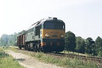 16.07.2002, za stacją Stare Juchy, km, 121,2. ST44-957. TKMS 762 Giżycko - Ełk. Poradzi sobie? ;)