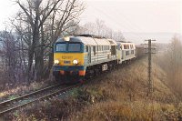 15.11.2002, Ełk Zachód, ST44-957 i SU45-162 z poc. TKMS 7767 Orzysz - Ełk