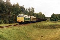 07.06.2000, przed przystankiem Ełk Szyba Zachód, SU45-060 z poc. TKMS 7769 Pisz - Ełk