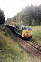 07.07.2000, 2,3 km przed stacją Stare Juchy, km 119,5, SU45-028  z poc. TNGS 1597 Białystok - Zajączkowo Tczewskie
