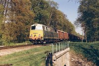 05.05.2001, wjazd na stację Stare Juchy, SU45-017 z dodatkowym pociągiem Białystok - Zajączkowo Tczewskie, około godz. 17.15. 35 wagonów