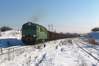 10.02.2005, tuż za stacją Ełk, SU46-030 z poc. dodatkowym TNGSc 1599 Białystok - Zajączkowo Tczewskie