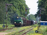 28.05.2007 Stare Juchy, SU46-023 z dość urozmaiconym składem pociągu TNGSc 1599 Białystok - Zajączkowo Tczewskie