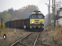 27.10.2009, Wiatrowiec Warmiński, ST44-992 z pociągiem TKMSc 8883 Korsze - Bartoszyce manewruje na dawnej stacji